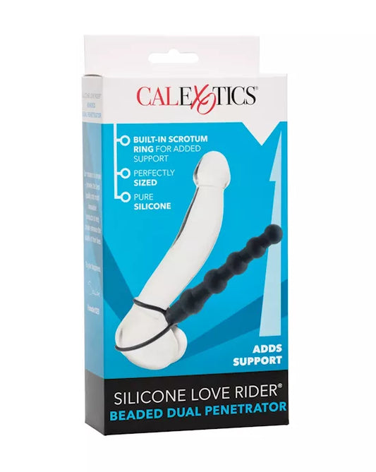 Silicone Love Rider Beaded Dual Penetrator
