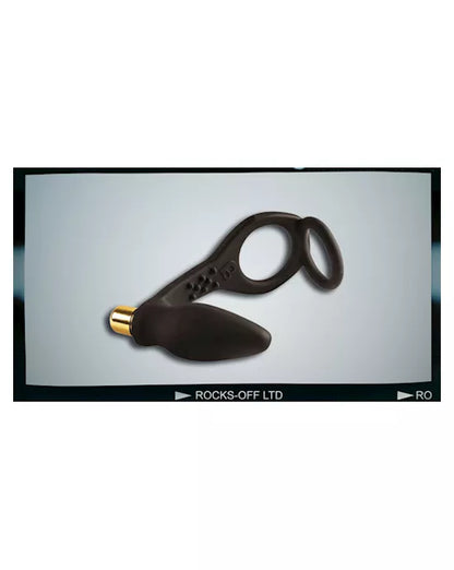 Ro-Zen Silicone Vibrating Cock Ring and Anal Plug