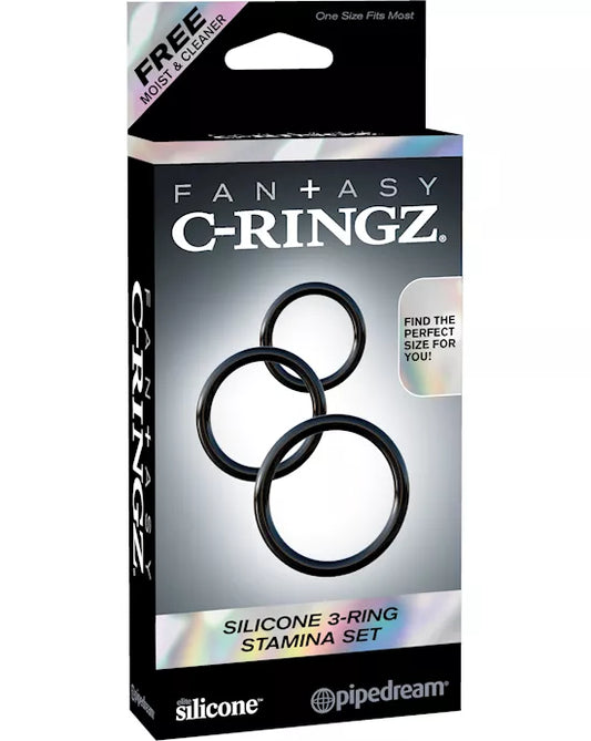 Fantasy C-Ringz Silicone 3-Ring Stamina Set