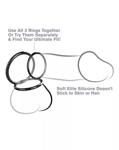 Fantasy C-Ringz Silicone 3-Ring Stamina Set