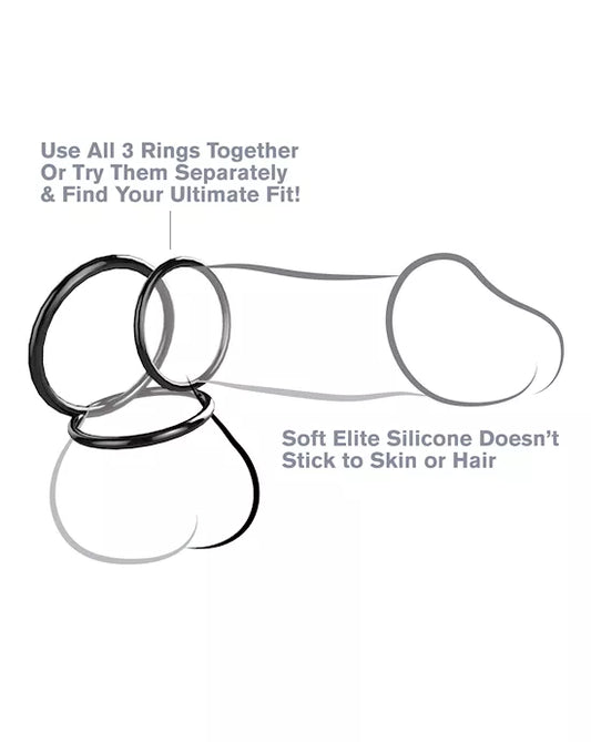 Fantasy C-Ringz Silicone 3-Ring Stamina Set