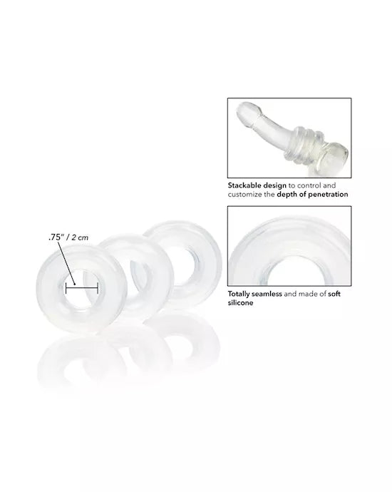 Set of 3 Silicone Stacker Rings