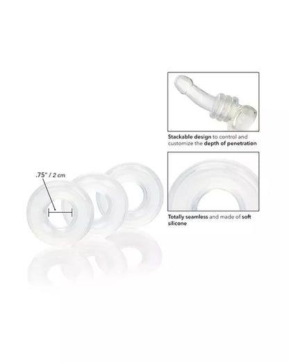Set of 3 Silicone Stacker Rings