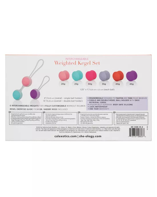 She-ology Interchangeable Weighted Kegel Set