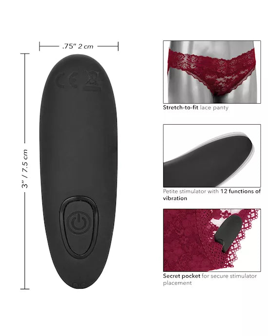 Remote Control Lace Panty Set - L/XL
