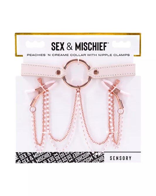 Peaches N CreaMe Collar With Nipple Clamps