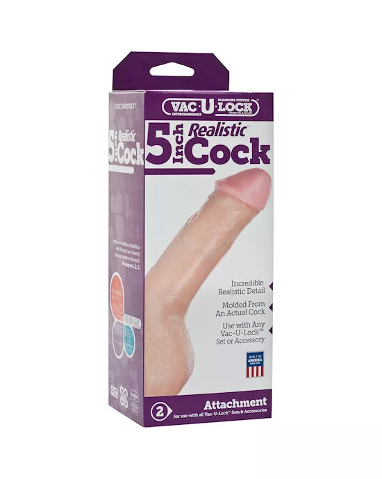 5 Inch Realistic Cock Vac U Lock